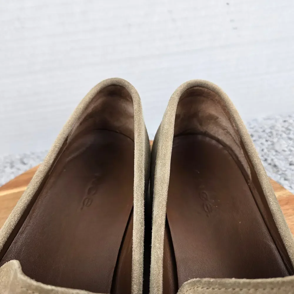 Vince Mens 11M Grant Camel Tan Suede Leather Daily Slip On Casual Daily Loafer
